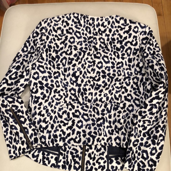 J. Crew leopard print zip front jacket - Picture 8 of 8